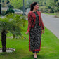 Stylish Women's Black & White Printed Co-Ord Set with Red Embroidered Jacket – Trendy Ethnic Western Fusion Wear
