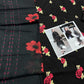 Elegant Black Embroidered Floral Suit with Maroon Dupatta – Festive Wear 2025 For Summer Callection